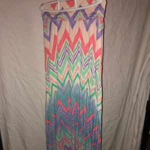 Chevron Maxi Skirt